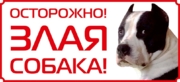 Злая собака 150х300 мм Цена: 300 рублей